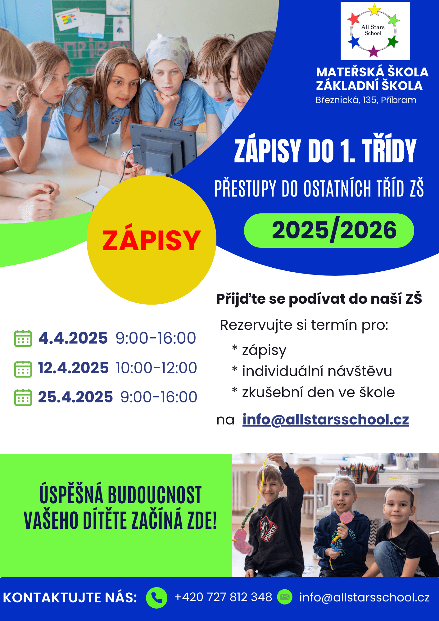 Zápisy do první třídy pro školní rok 2025/2026